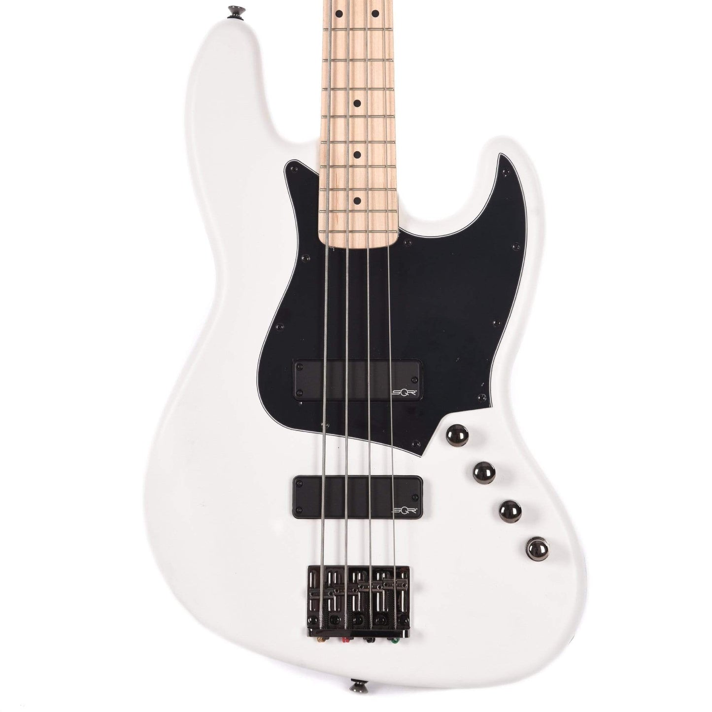 Squier Contemporary Active Jazz Bass HH Flat White Bass Guitars / 4-String