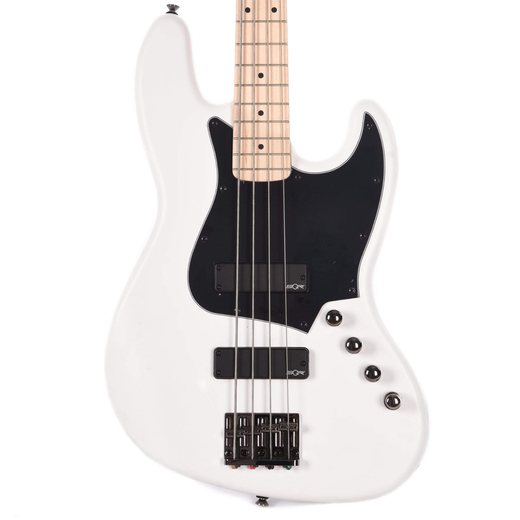 Squier Contemporary Active Jazz Bass HH Flat White w/Fender Gig Bag, Stand, Cable, Tuner, Picks and Strings Bass Guitars / 4-String