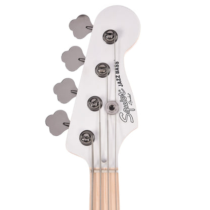 Squier Contemporary Active Jazz Bass HH Flat White w/Fender Gig Bag, Stand, Cable, Tuner, Picks and Strings Bass Guitars / 4-String