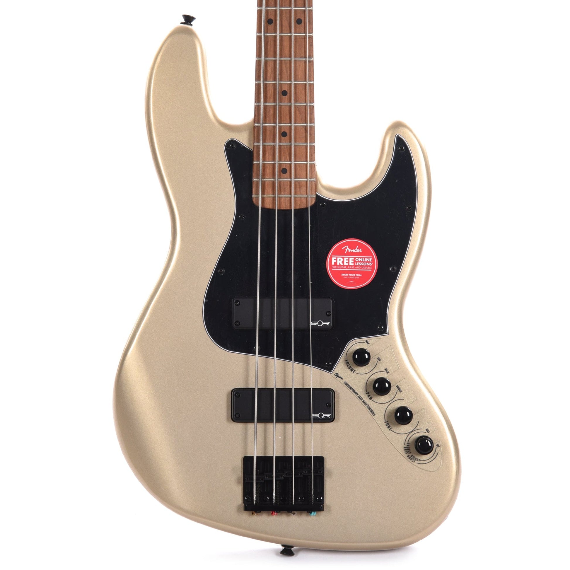 Squier Contemporary Active Jazz Bass HH  Shoreline Gold w/Black Pickguard Bass Guitars / 4-String