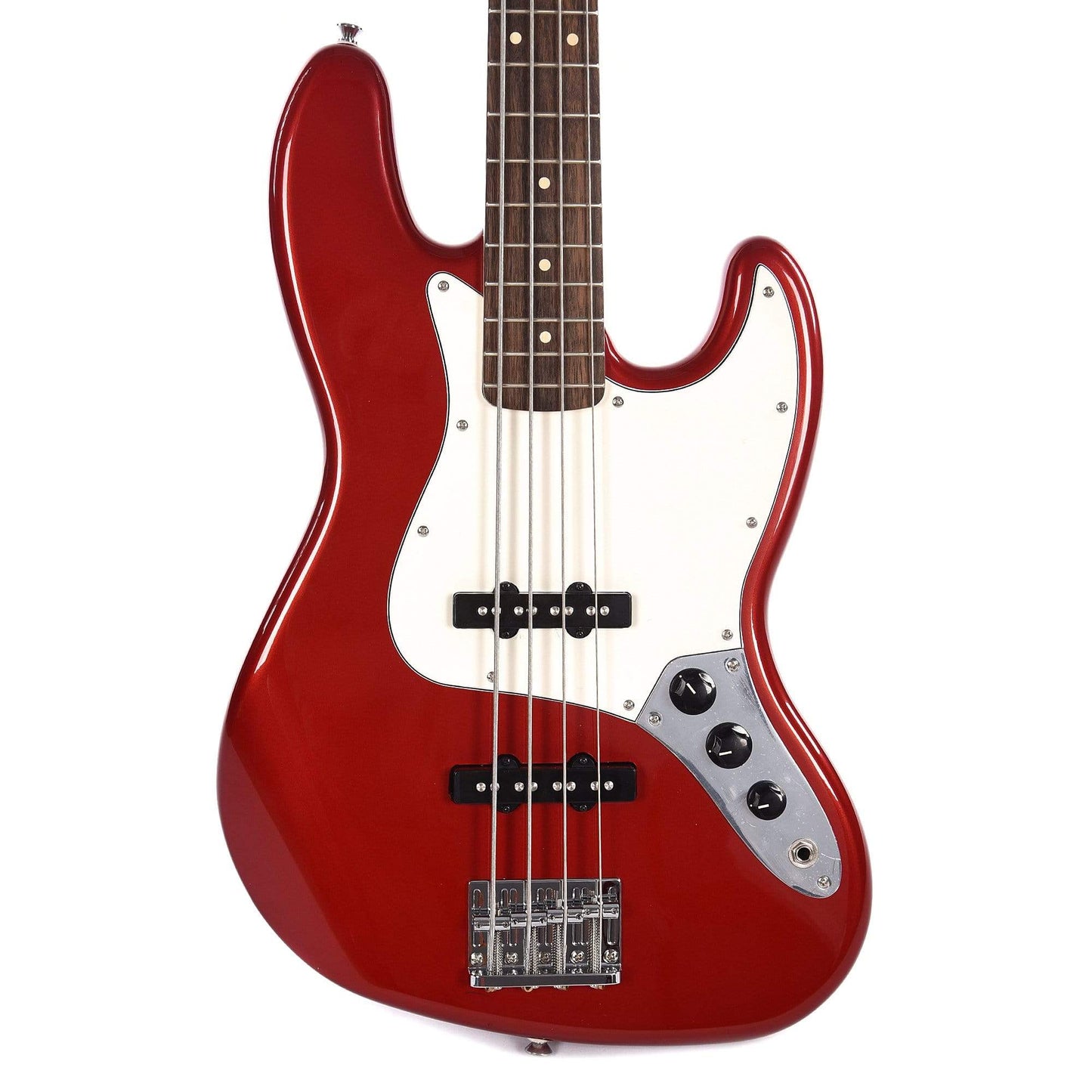 Squier Contemporary Jazz Bass Dark Metallic Red w/Fender Gig Bag, Stand, Cable, Tuner, Picks and Strings Bass Guitars / 4-String