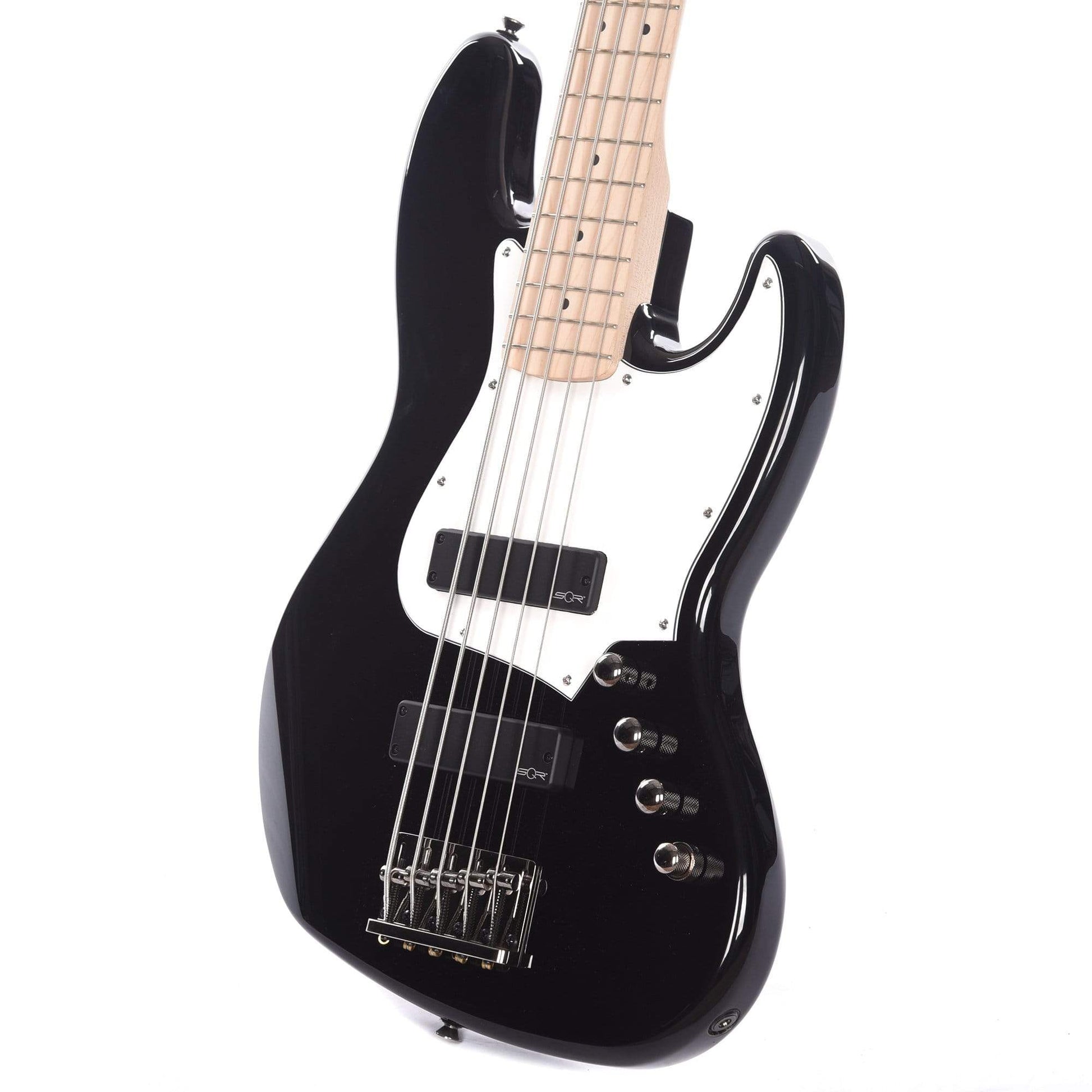 Squier Contemporary Active Jazz Bass V HH Black w/Fender Gig Bag, Stand, Cable, Tuner, Picks and Strings Bass Guitars / 5-String or More,Bass Guitars / Active Electronics