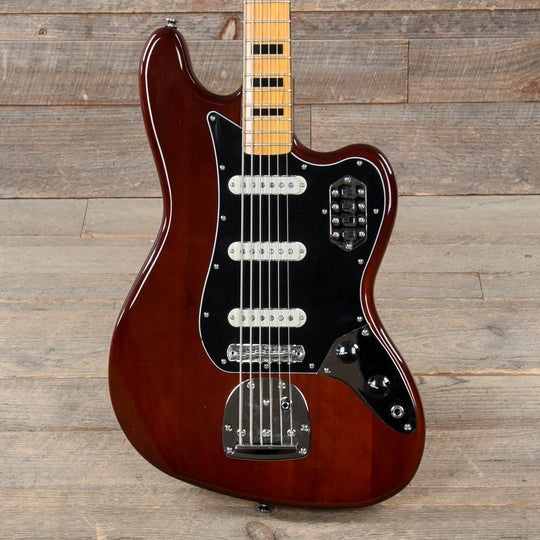 Squier Classic Vibe Bass VI Maple Neck Walnut w/Black Blocks/Binding & 3-Ply Black Bass Guitars / 5-String or More