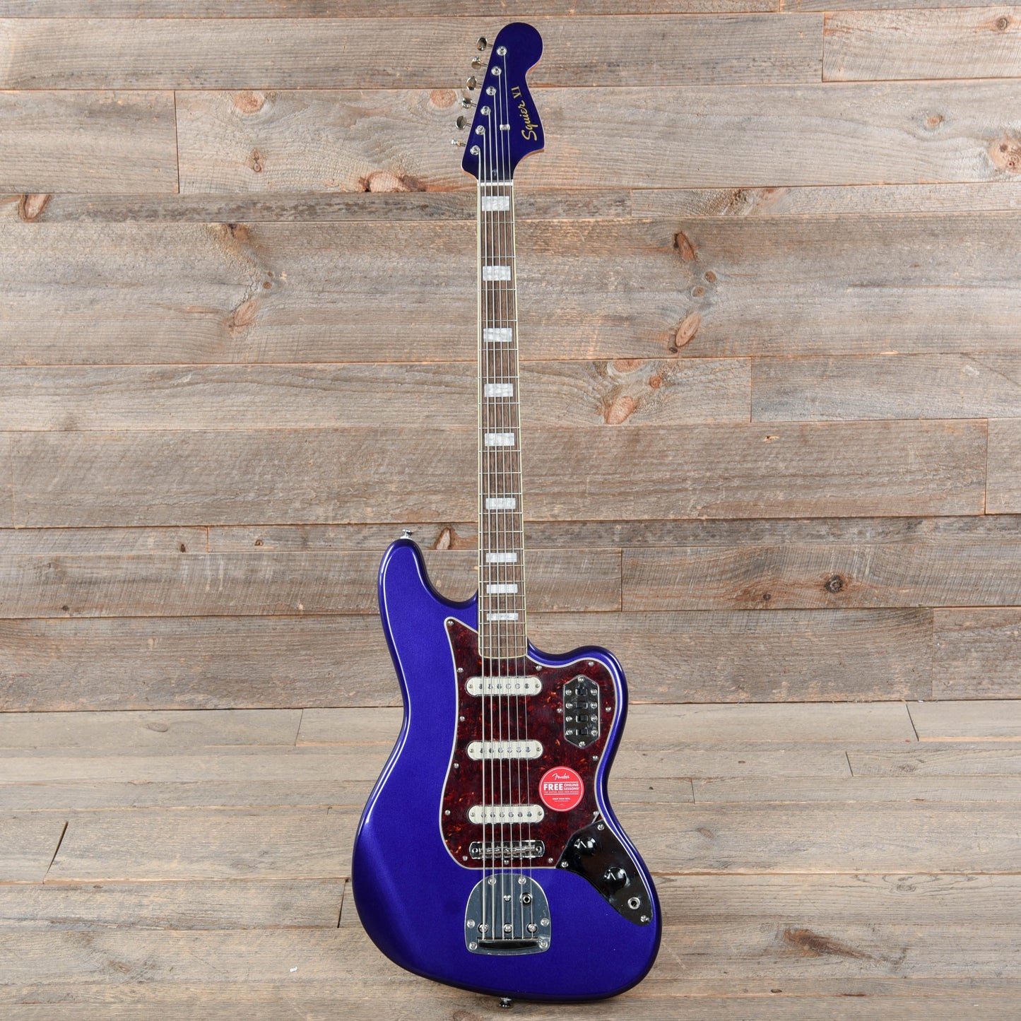 Squier Classic Vibe Bass VI Purple Metallic w/Matching Headcap Bass Guitars / 5-String or More