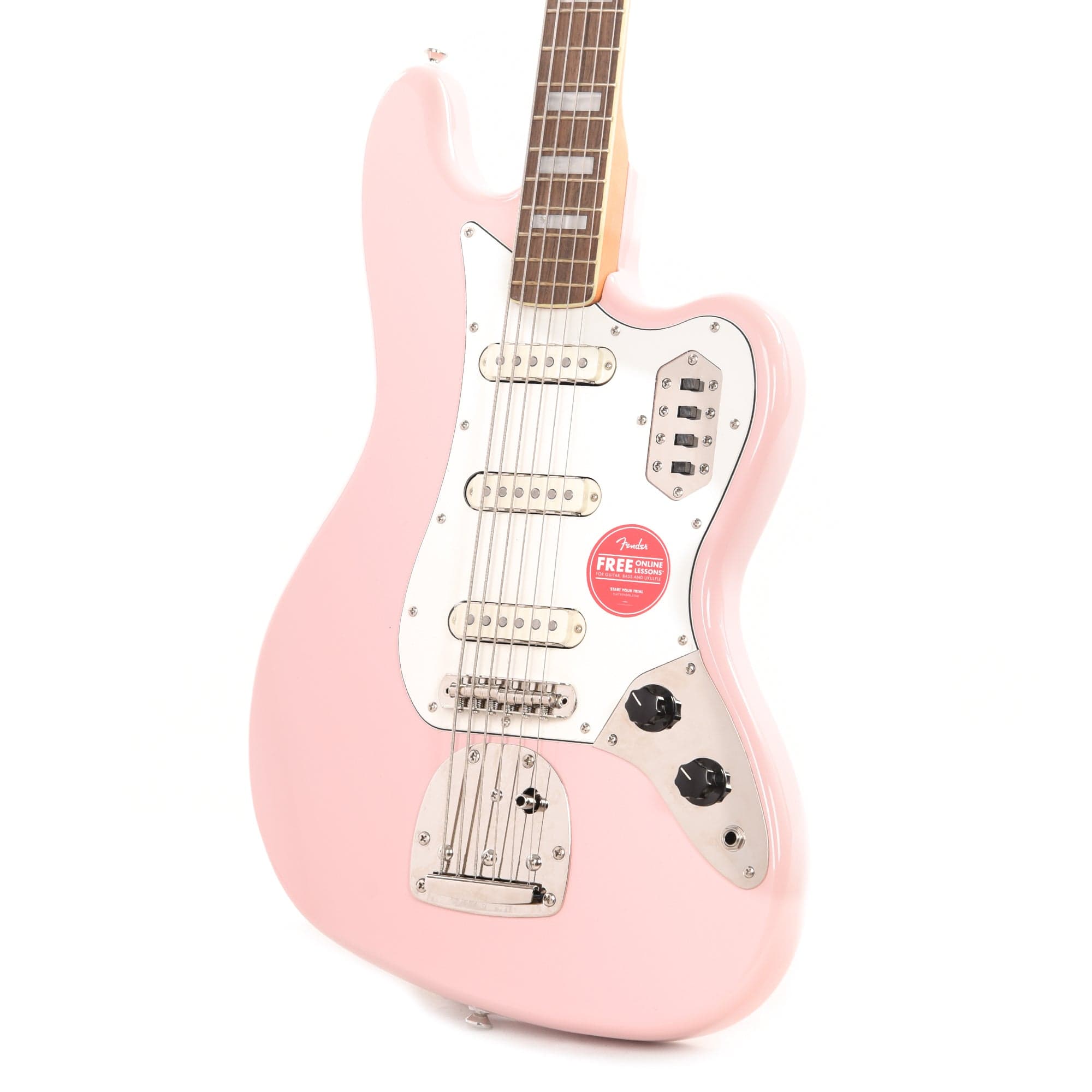 Squier Classic Vibe Bass VI Shell Pink w/Matching Headcap & 3-Ply