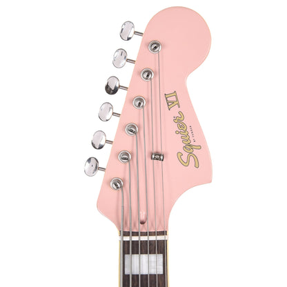 Squier Classic Vibe Bass VI Shell Pink w/Matching Headcap & 3-Ply Parchment Pickguard Bass Guitars / 5-String or More