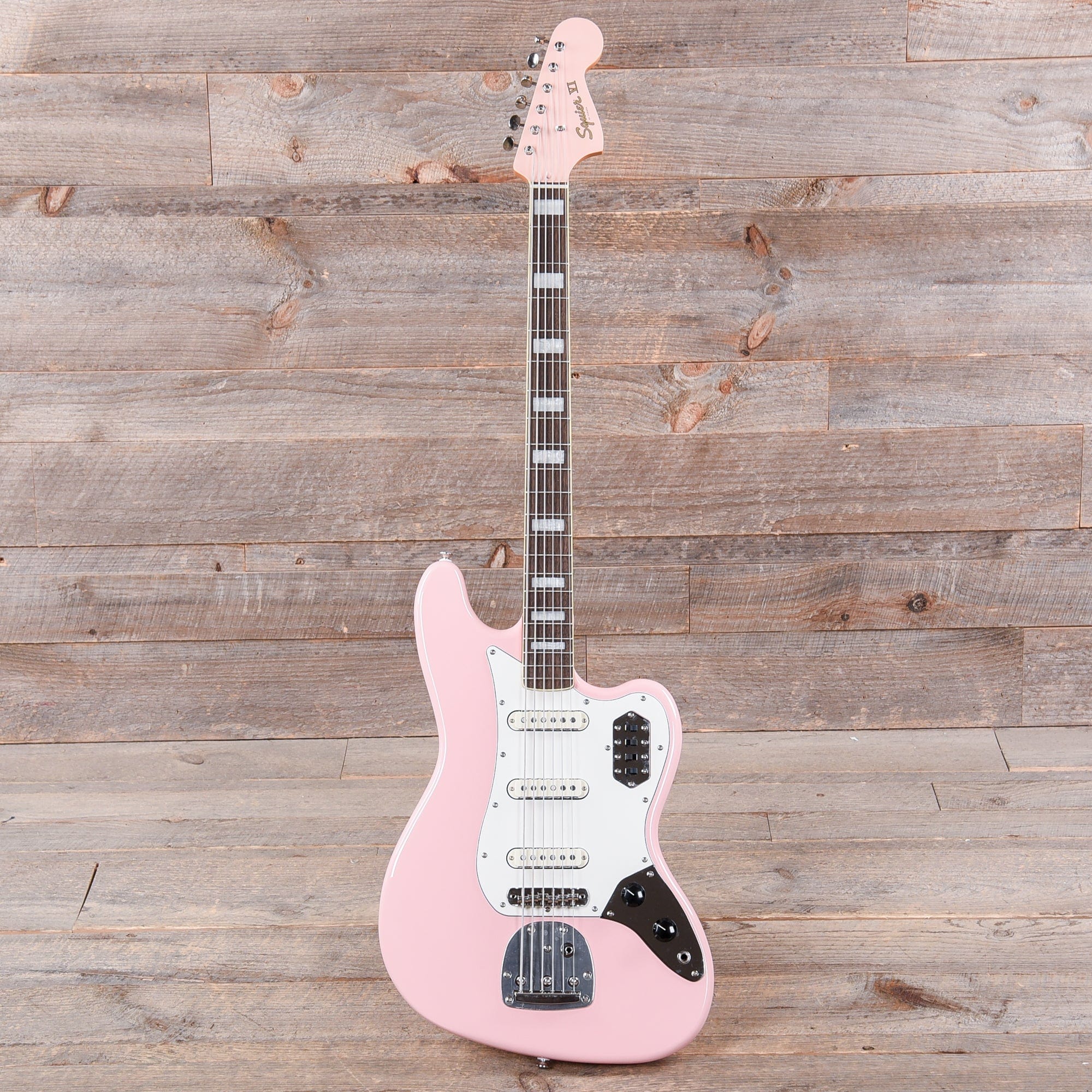 Squier Classic Vibe Bass VI Shell Pink w/Matching Headcap & 3-Ply