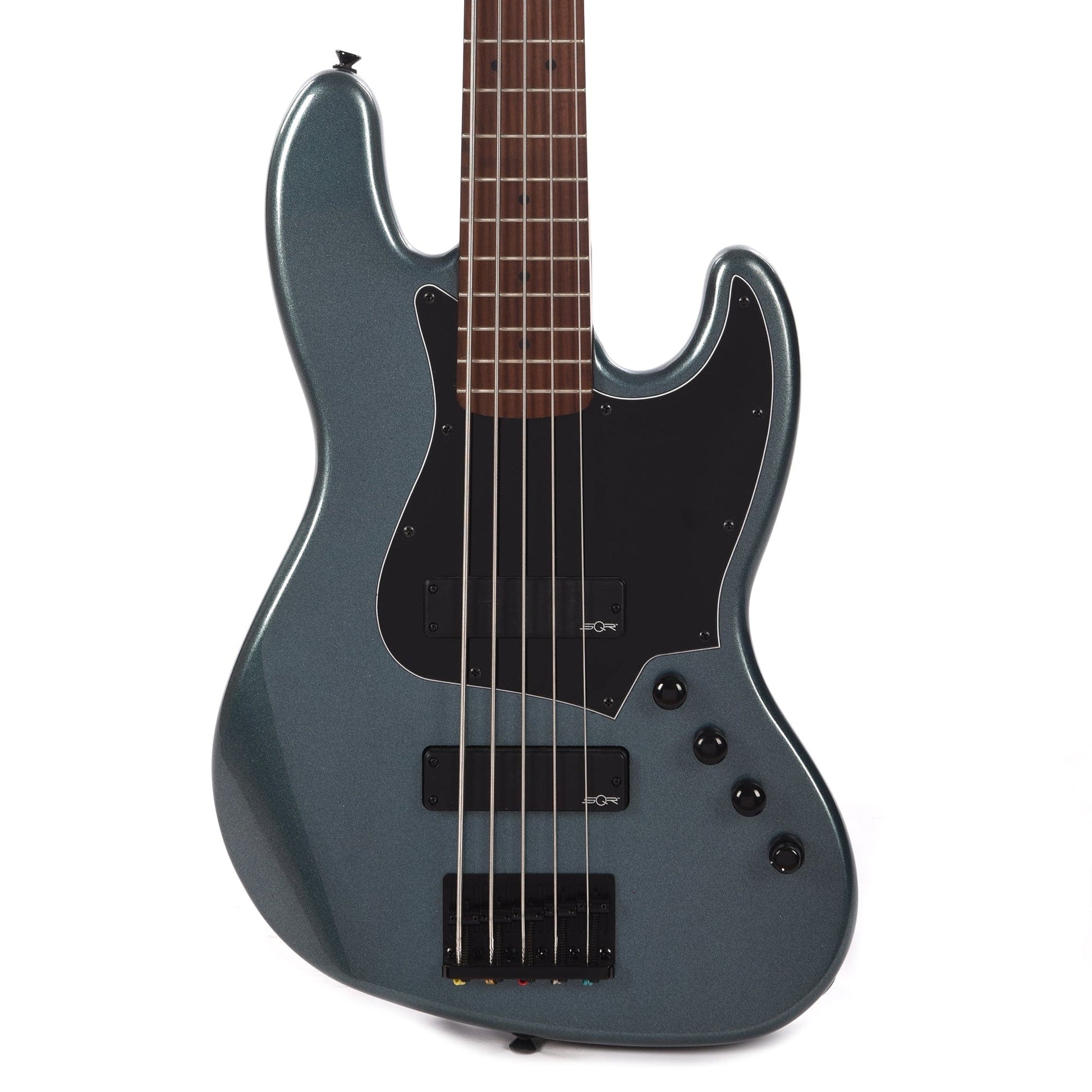 Squier Contemporary Active Jazz Bass HH V  Gunmetal Metallic w/Black Pickguard Bass Guitars / 5-String or More