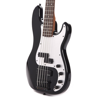 Squier Contemporary Active Precision Bass PH V Black w/Silver Anodized Pickguard Bass Guitars / 5-String or More