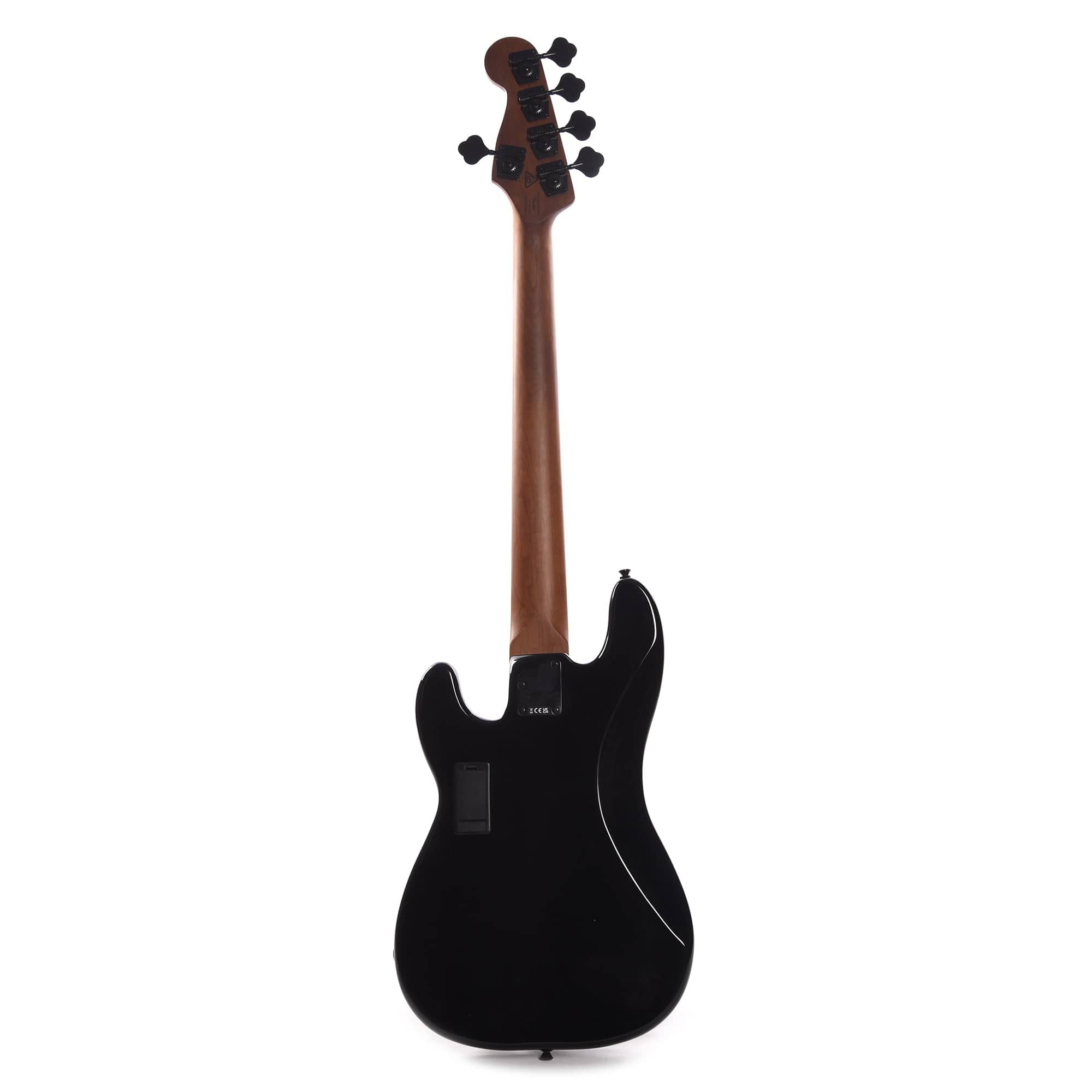 Squier Contemporary Active Precision Bass PH V Black w/Silver Anodized Pickguard Bass Guitars / 5-String or More