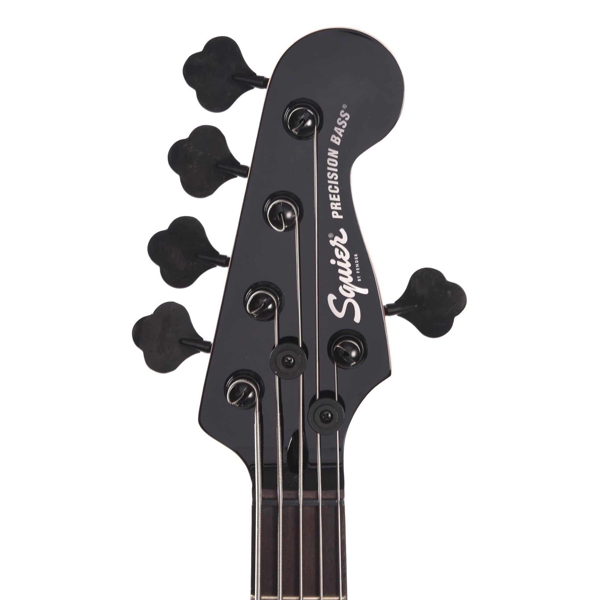 Squier Contemporary Active Precision Bass PH V Black w/Silver Anodized Pickguard Bass Guitars / 5-String or More