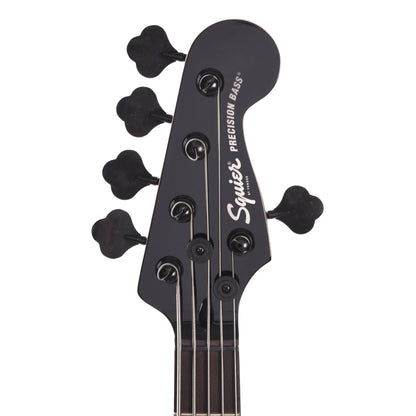 Squier Contemporary Active Precision Bass PH V Black w/Silver Anodized Pickguard Bass Guitars / 5-String or More