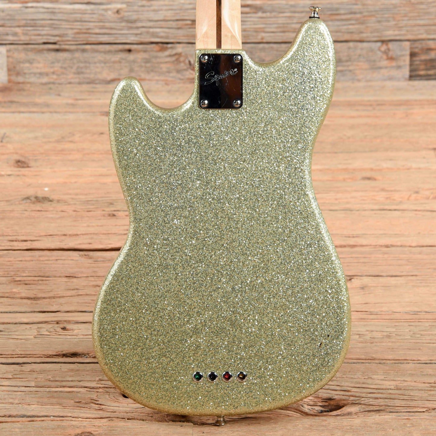 Squier Mikey Way Signature Mustang Bass Silver Sparkle 2011 Bass Guitars / Short Scale