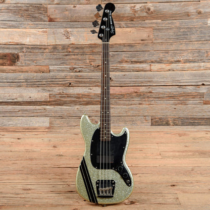 Squier Mikey Way Signature Mustang Bass Silver Sparkle 2011 Bass Guitars / Short Scale