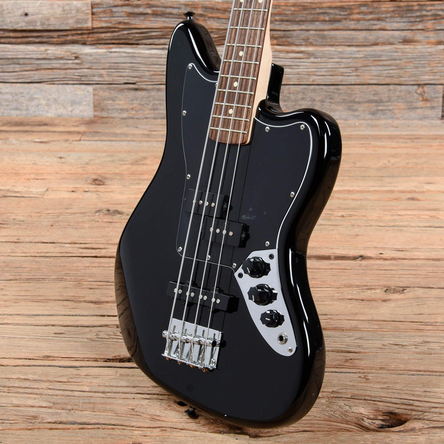Squier Vintage Modified Jaguar Bass Special SS Black 2015 Bass Guitars / Short Scale