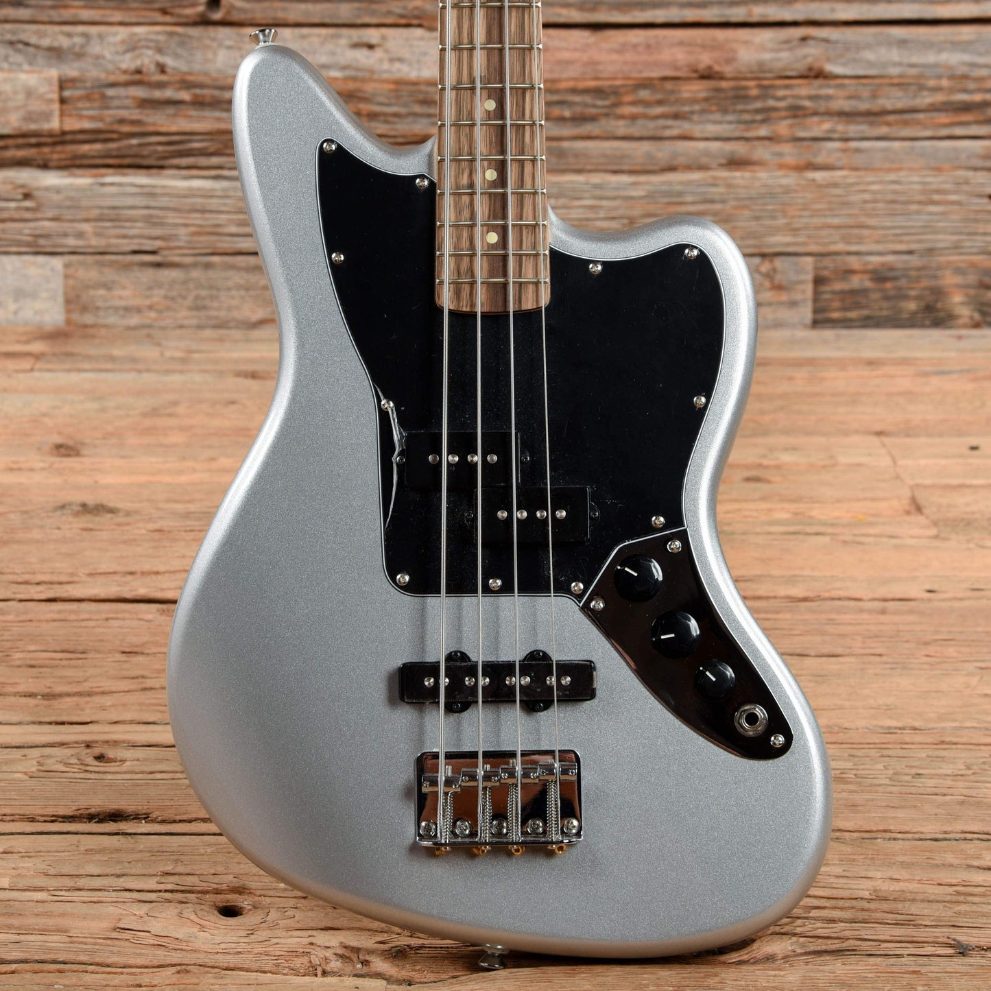 Squier Vintage Modified Jaguar Bass Special SS Silver 2018 Bass Guitars / Short Scale