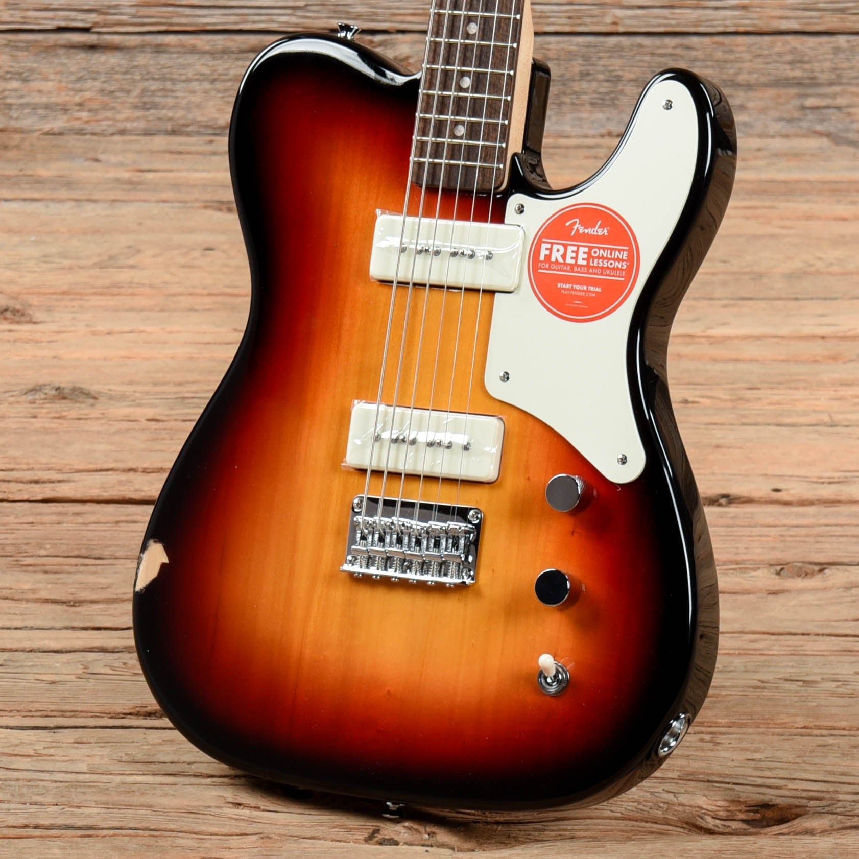 Squier Paranormal Baritone Cabronita Telecaster 3-Color Sunburst Electric Guitars / Baritone