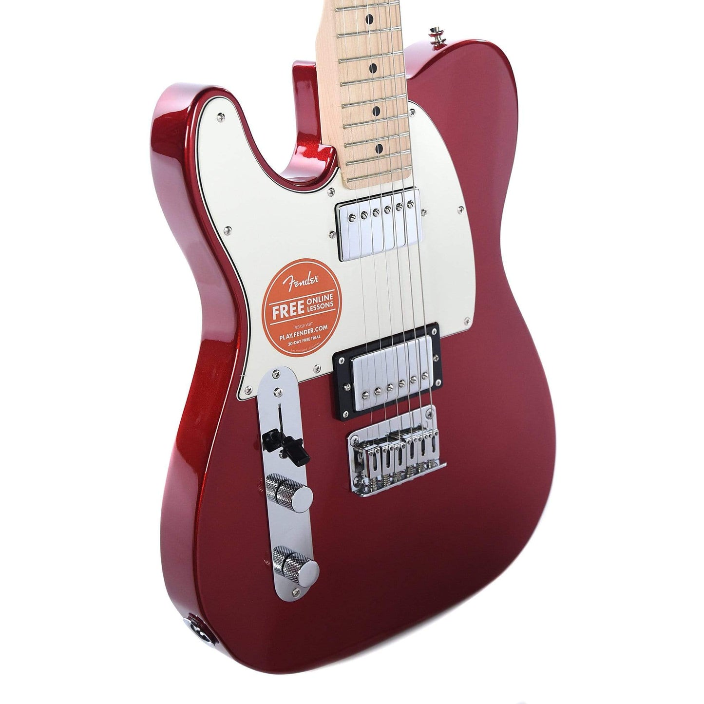Squier Contemporary Telecaster HH Dark Metallic Red LEFTY w/Fender Gig Bag, Stand, Cable, Tuner, Picks and Strings Electric Guitars / Left-Handed,Electric Guitars / Solid Body