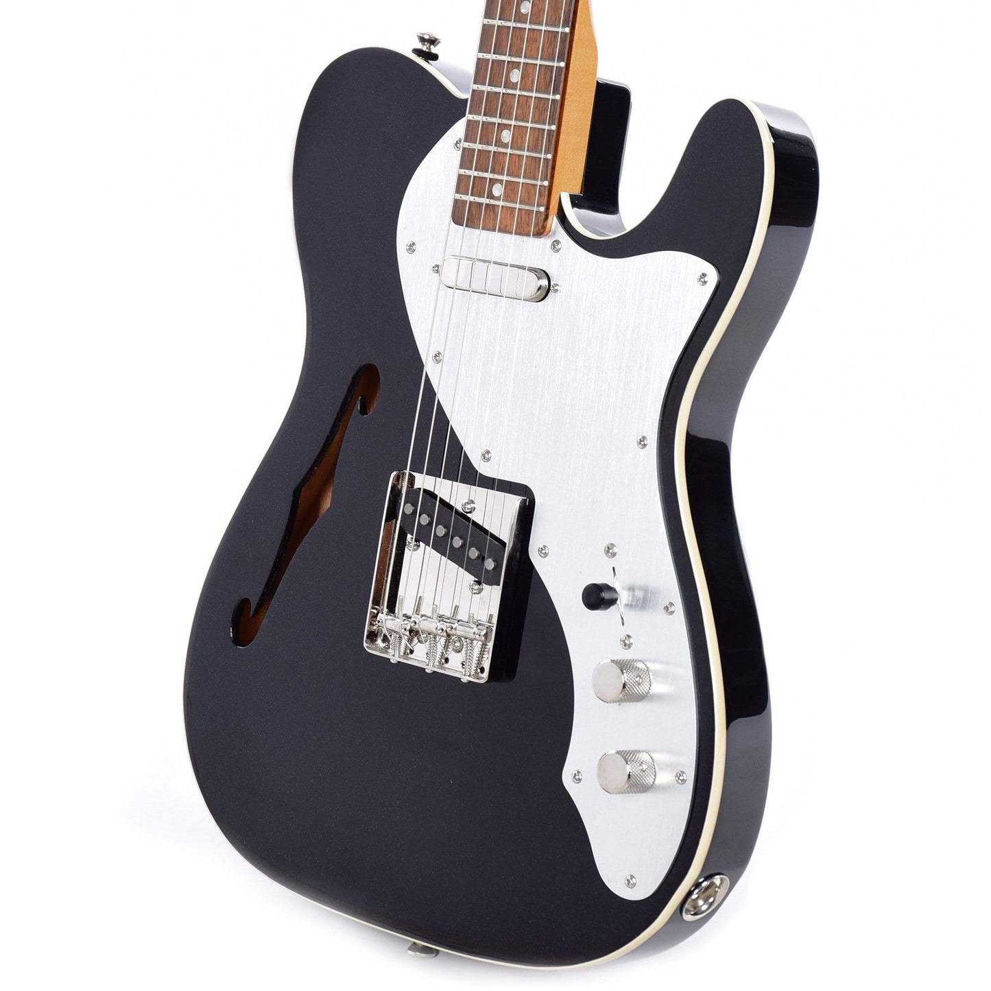 Squier Classic Vibe '60s Telecaster Thinline Black Metallic w/Silver Anodized Pickguard Electric Guitars / Semi-Hollow