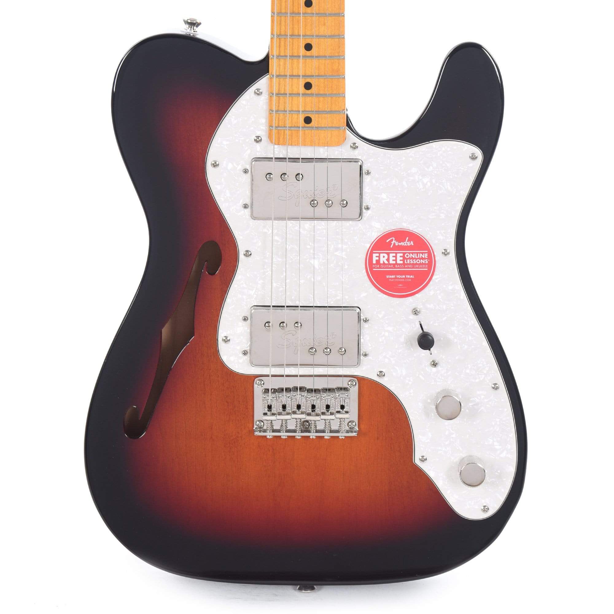 Squier Classic Vibe 70s Telecaster Thinline 3-Color Sunburst Electric Guitars / Semi-Hollow
