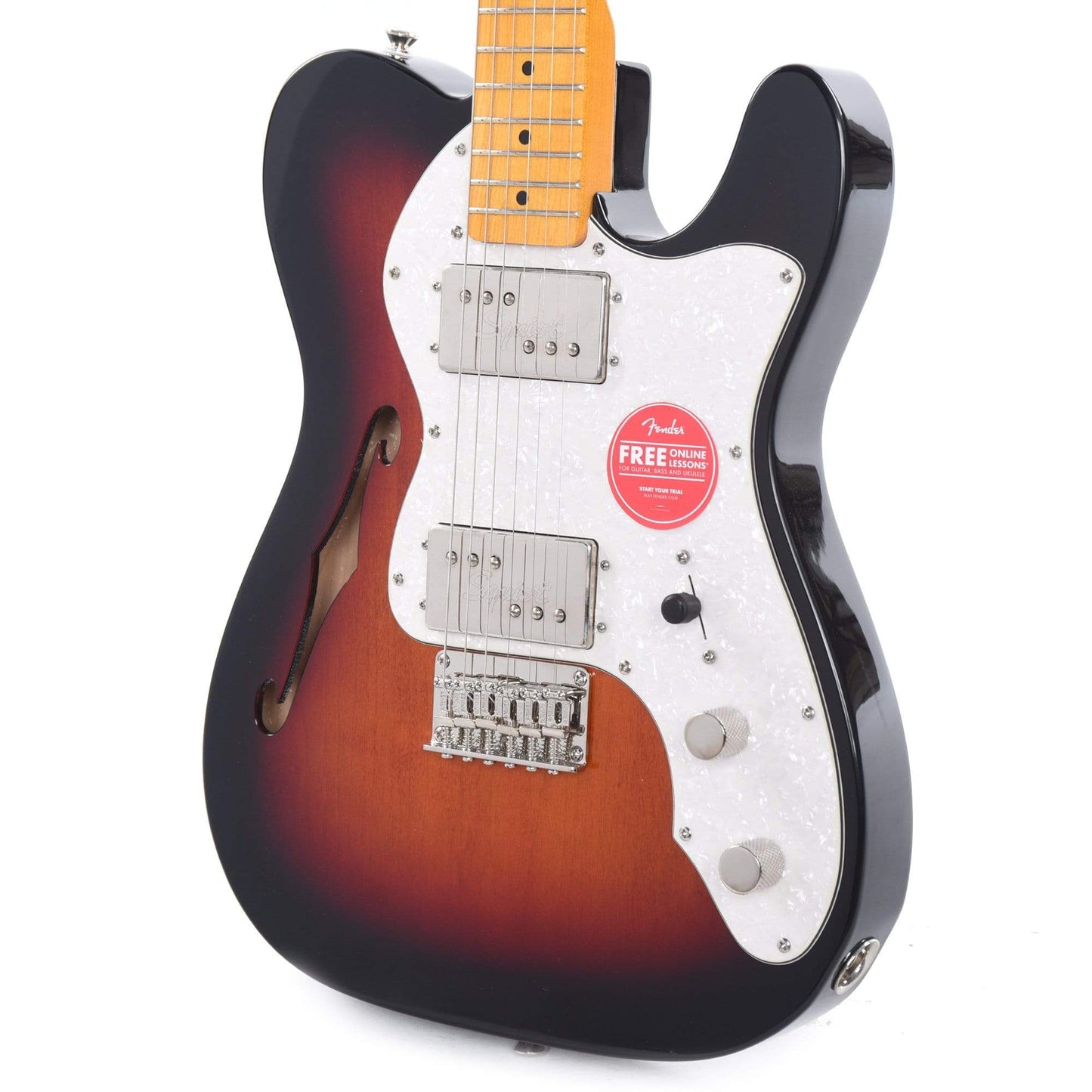 Squier Classic Vibe 70s Telecaster Thinline 3-Color Sunburst Electric Guitars / Semi-Hollow