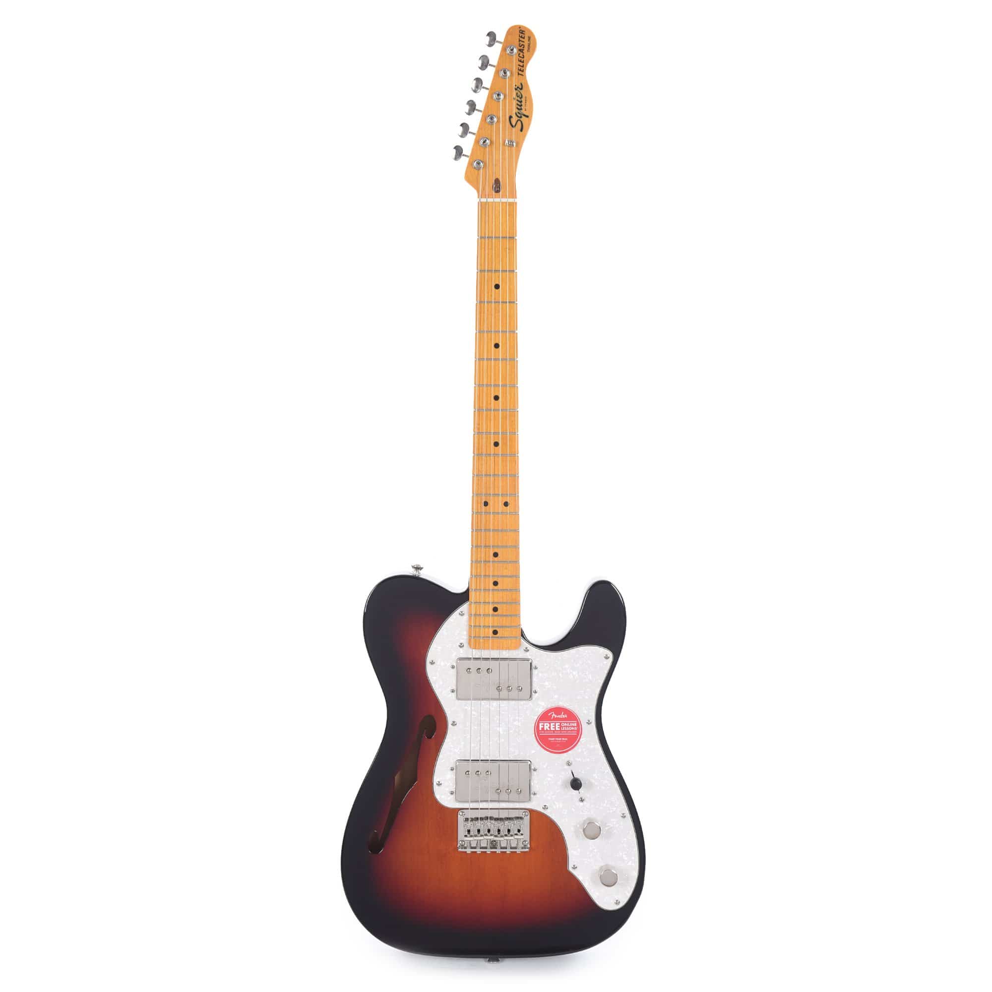 Squier Classic Vibe 70s Telecaster Thinline 3-Color Sunburst Electric Guitars / Semi-Hollow