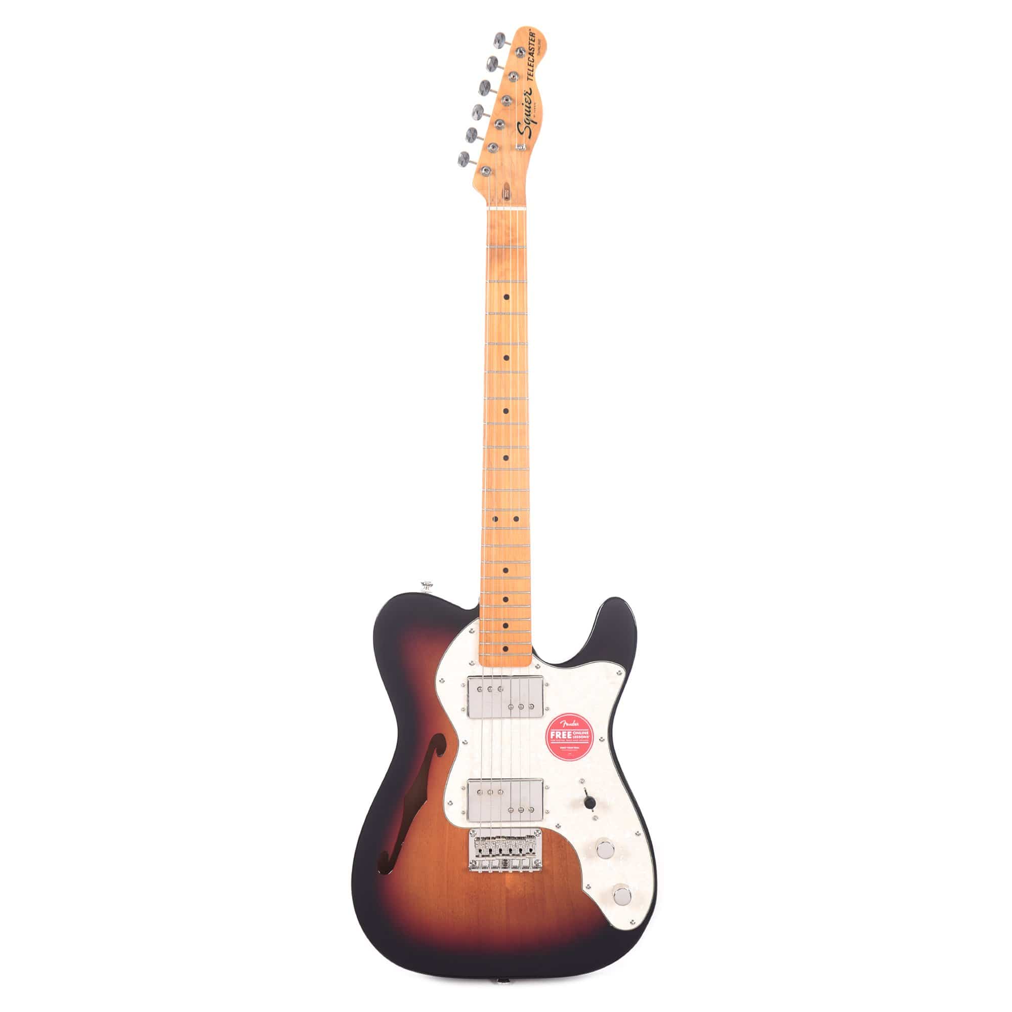 Squier Classic Vibe 70s Telecaster Thinline 3-Color Sunburst Electric Guitars / Semi-Hollow