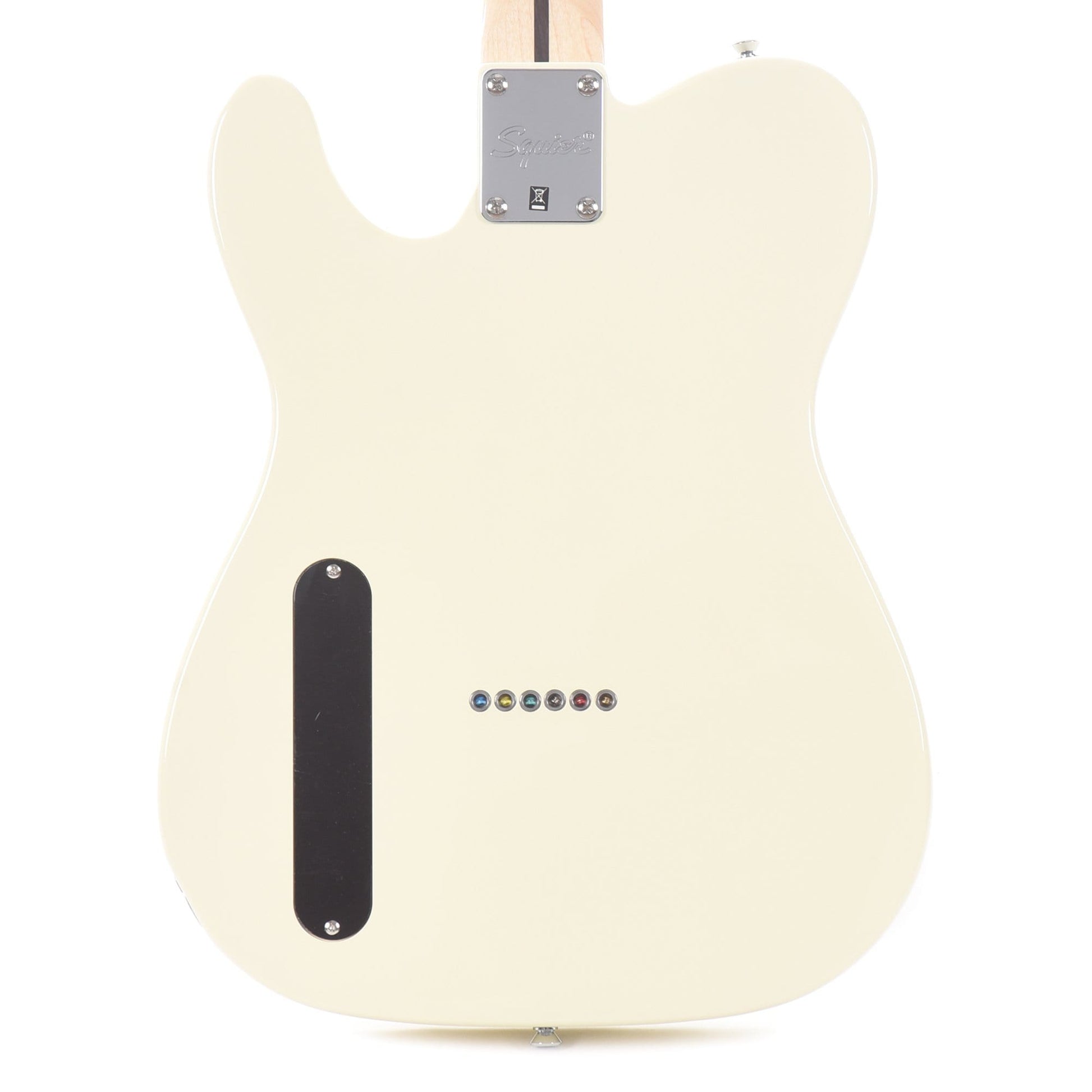 Squier Paranormal Cabronita Telecaster Thinline Olympic White Electric Guitars / Semi-Hollow