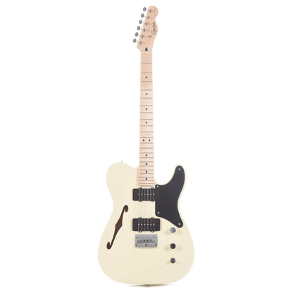 Squier Paranormal Cabronita Telecaster Thinline Olympic White Electric Guitars / Semi-Hollow