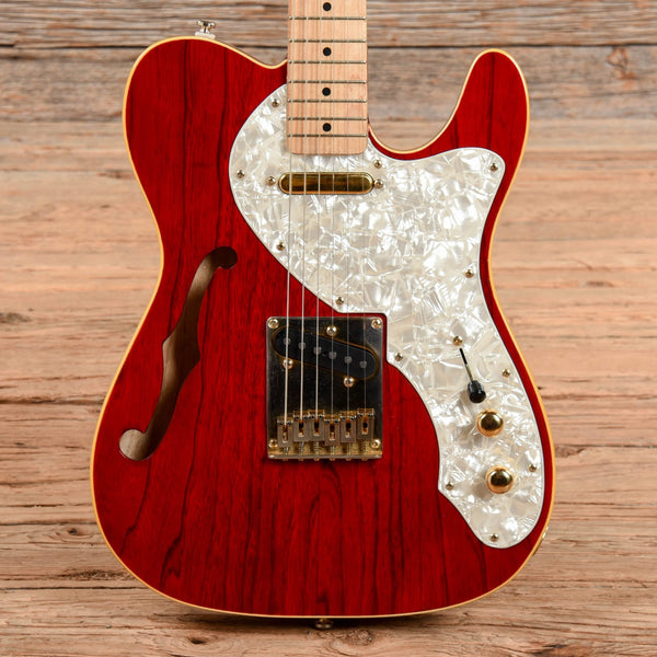 Squier Pro Tone Telecaster Thinline Crimson Red Transparent