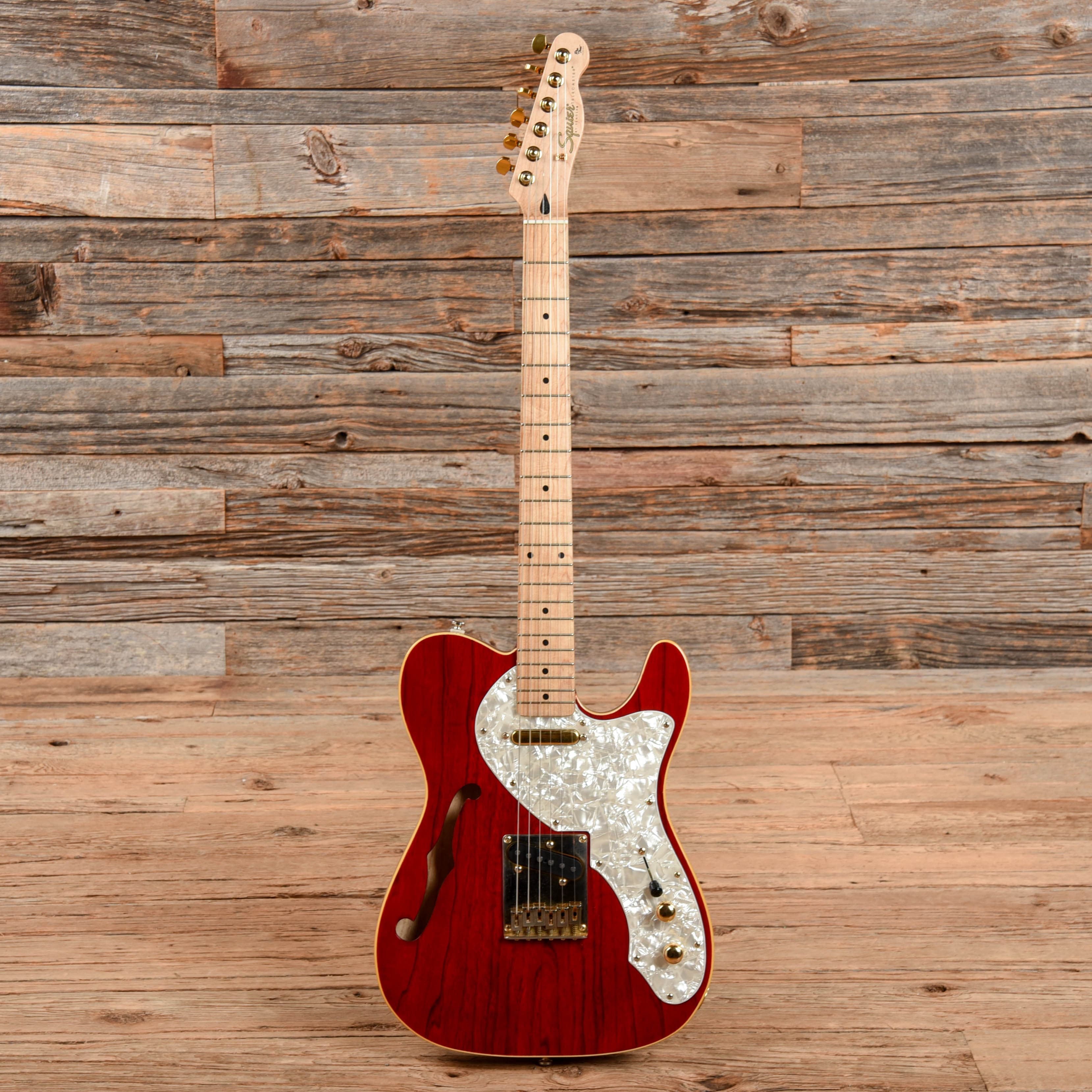 Squier Pro Tone Telecaster Thinline Crimson Red Transparent Chicago squier-pro-tone-telecaster-thinline-crimson-red-transparent-chicago
