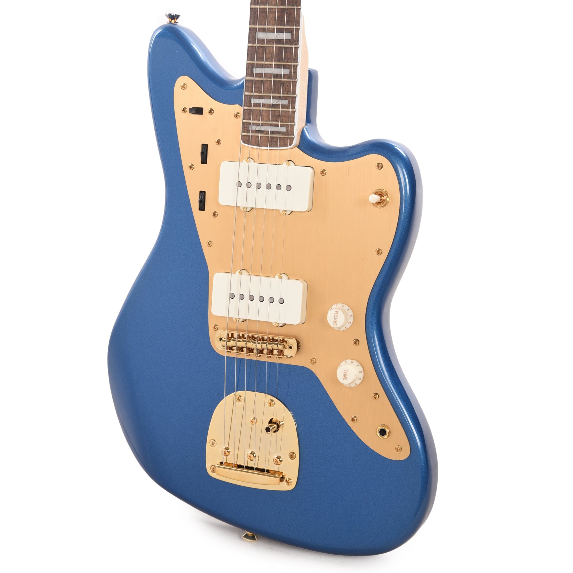 Squier 40th Anniversary Gold Edition Jazzmaster Lake Placid Blue w/Gold Anodized Pickguard Electric Guitars / Solid Body