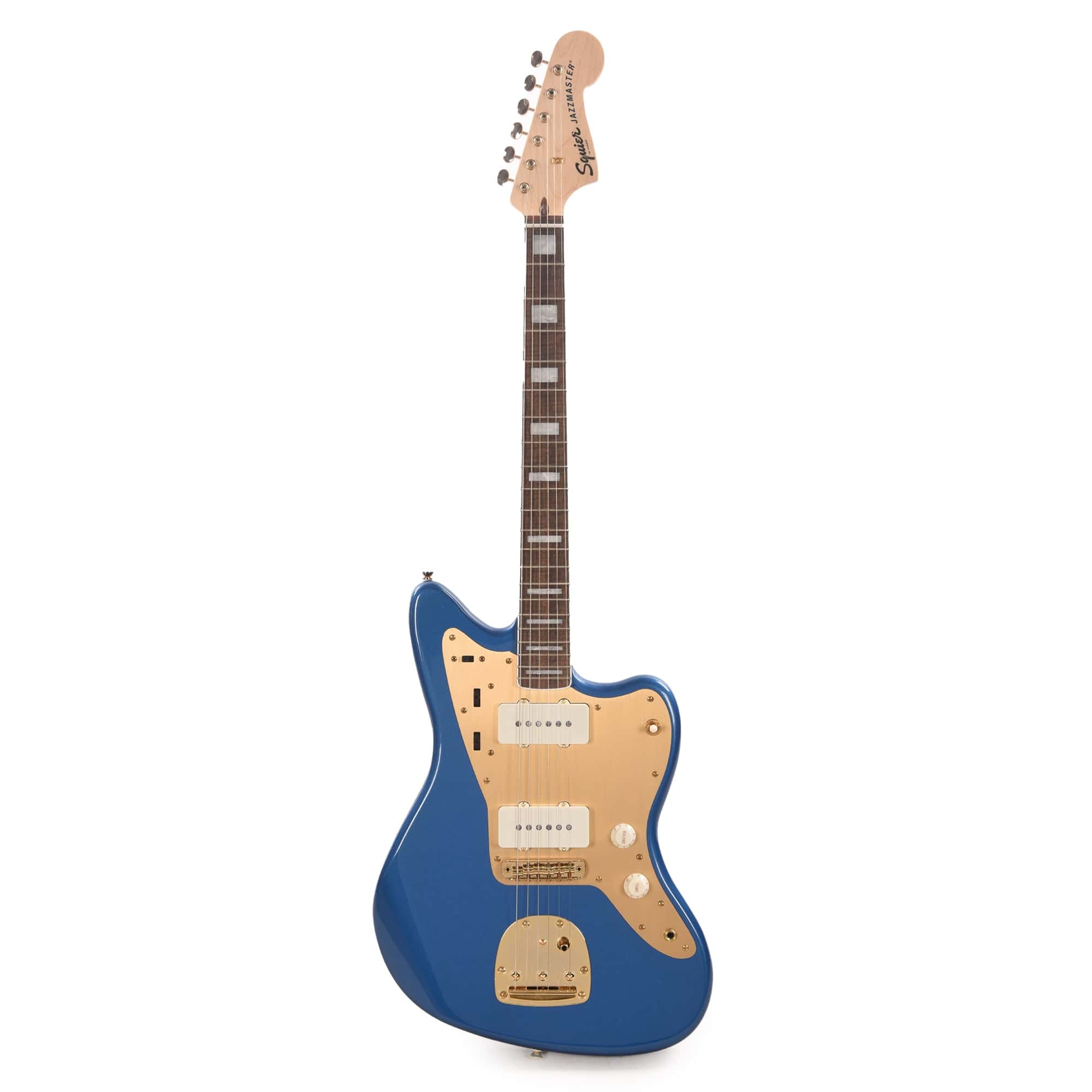 Squier 40th Anniversary Gold Edition Jazzmaster Lake Placid Blue w/Gold Anodized Pickguard Electric Guitars / Solid Body