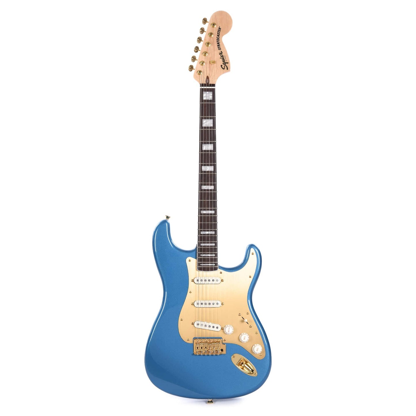 Squier 40th Anniversary Gold Edition Stratocaster Lake Placid Blue w/Gold Anodized Pickguard Electric Guitars / Solid Body