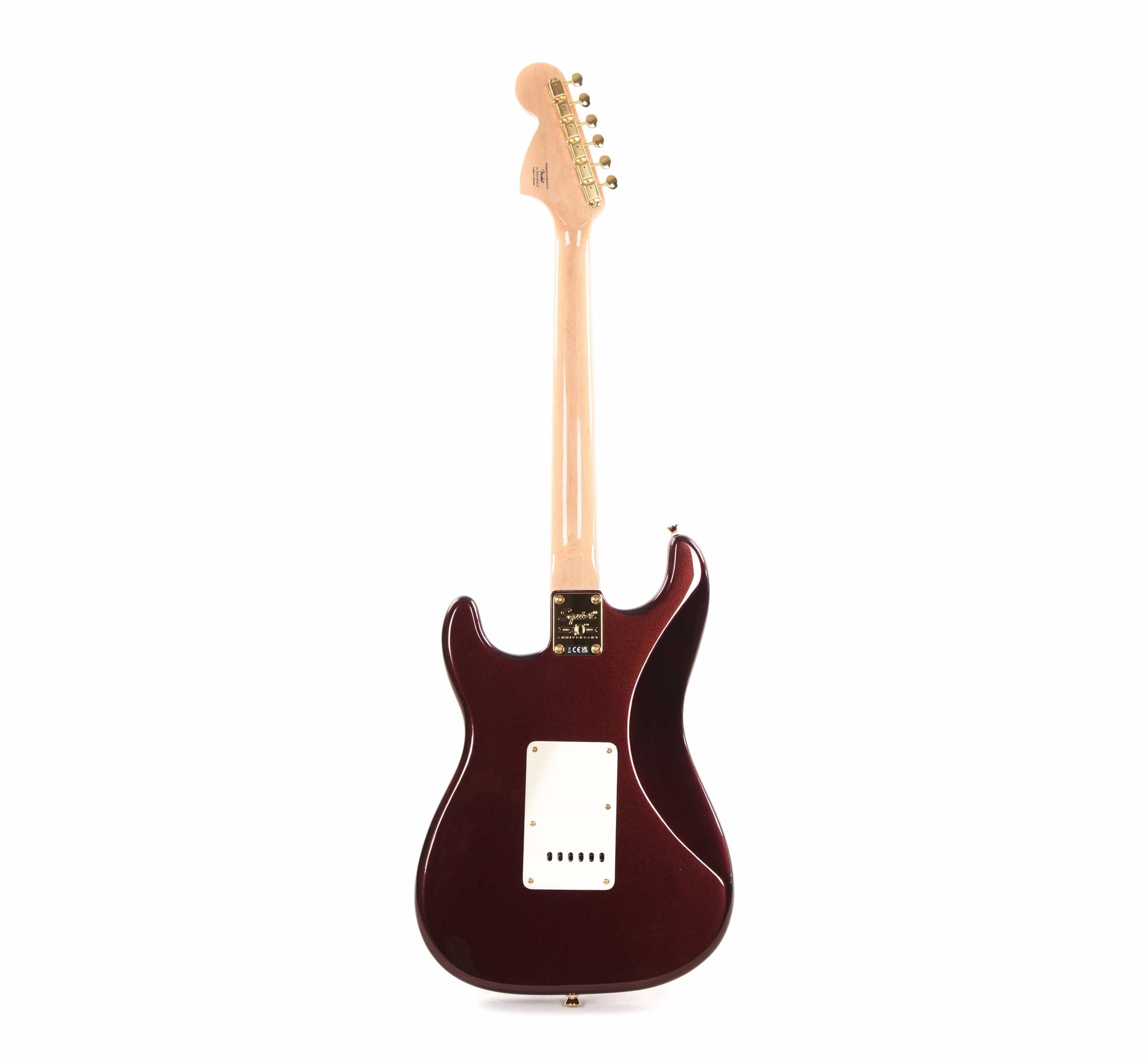 Squier 40th Anniversary Gold Edition Stratocaster Ruby Red Metallic w/Gold Anodized Pickguard Electric Guitars / Solid Body