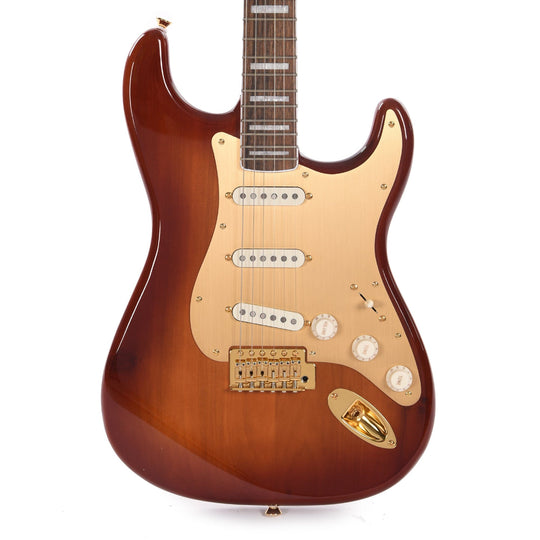 Squier 40th Anniversary Gold Edition Stratocaster Sienna Sunburst w/Gold Anodized Pickguard Electric Guitars / Solid Body