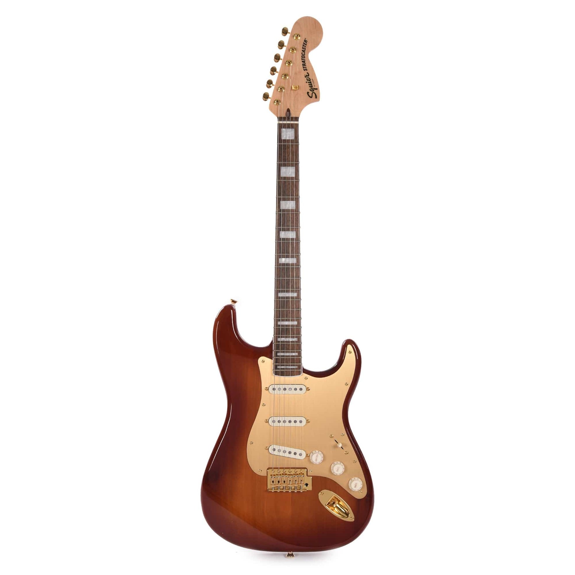 Squier 40th Anniversary Gold Edition Stratocaster Sienna Sunburst w/Gold Anodized Pickguard Electric Guitars / Solid Body