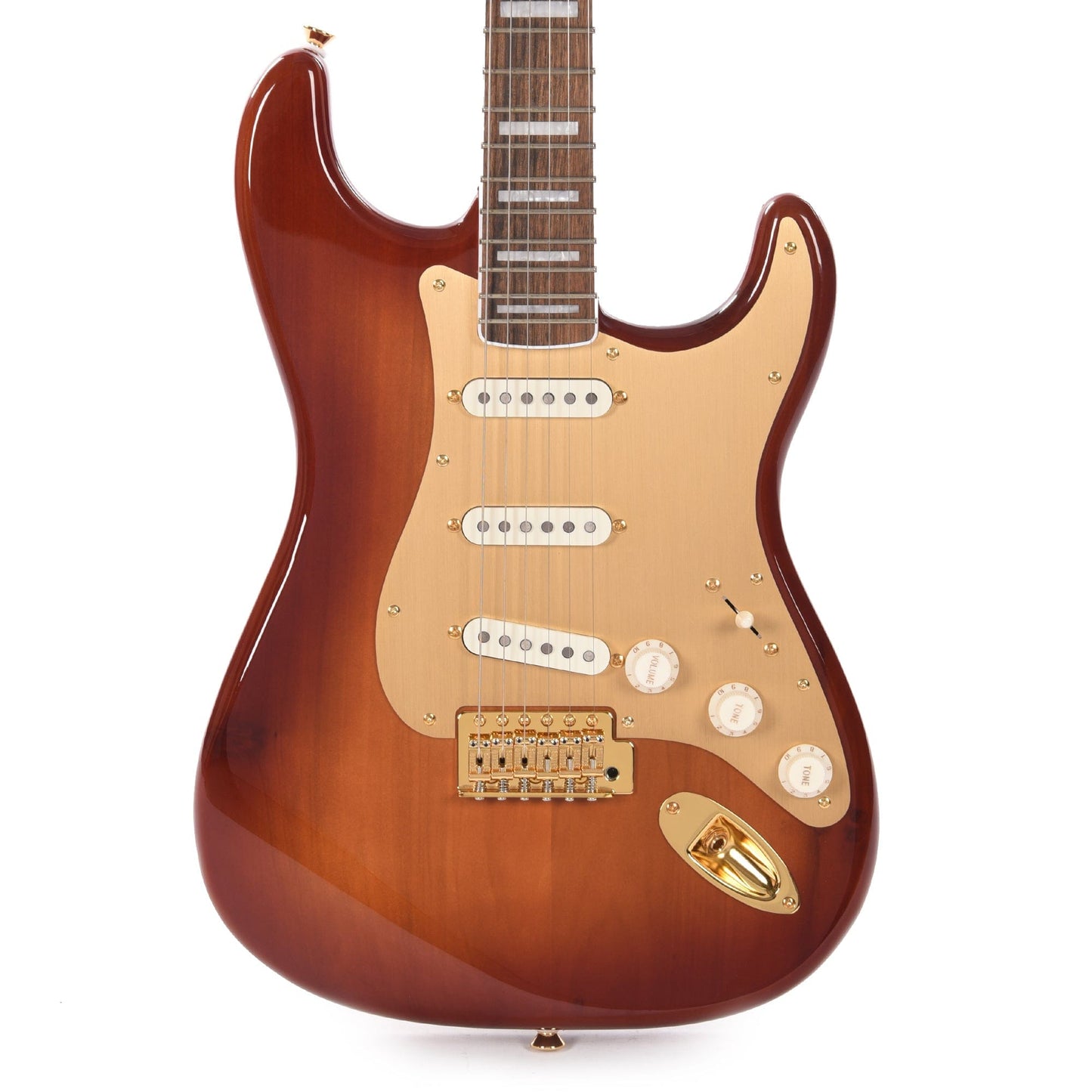 Squier 40th Anniversary Gold Edition Stratocaster Sienna Sunburst w/Gold Anodized Pickguard Electric Guitars / Solid Body