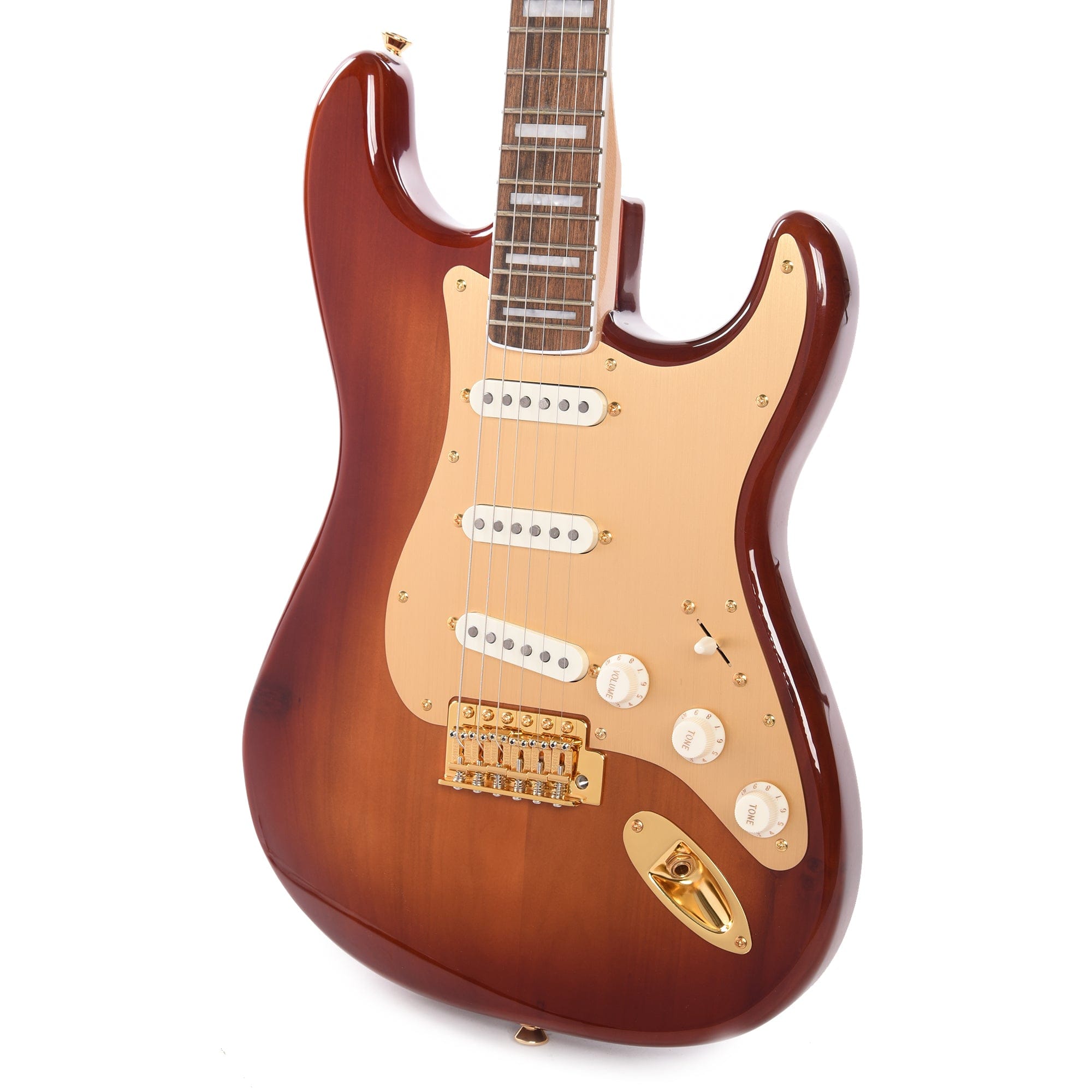 Squier 40th Anniversary Gold Edition Stratocaster Sienna Sunburst w/Gold Anodized Pickguard Electric Guitars / Solid Body