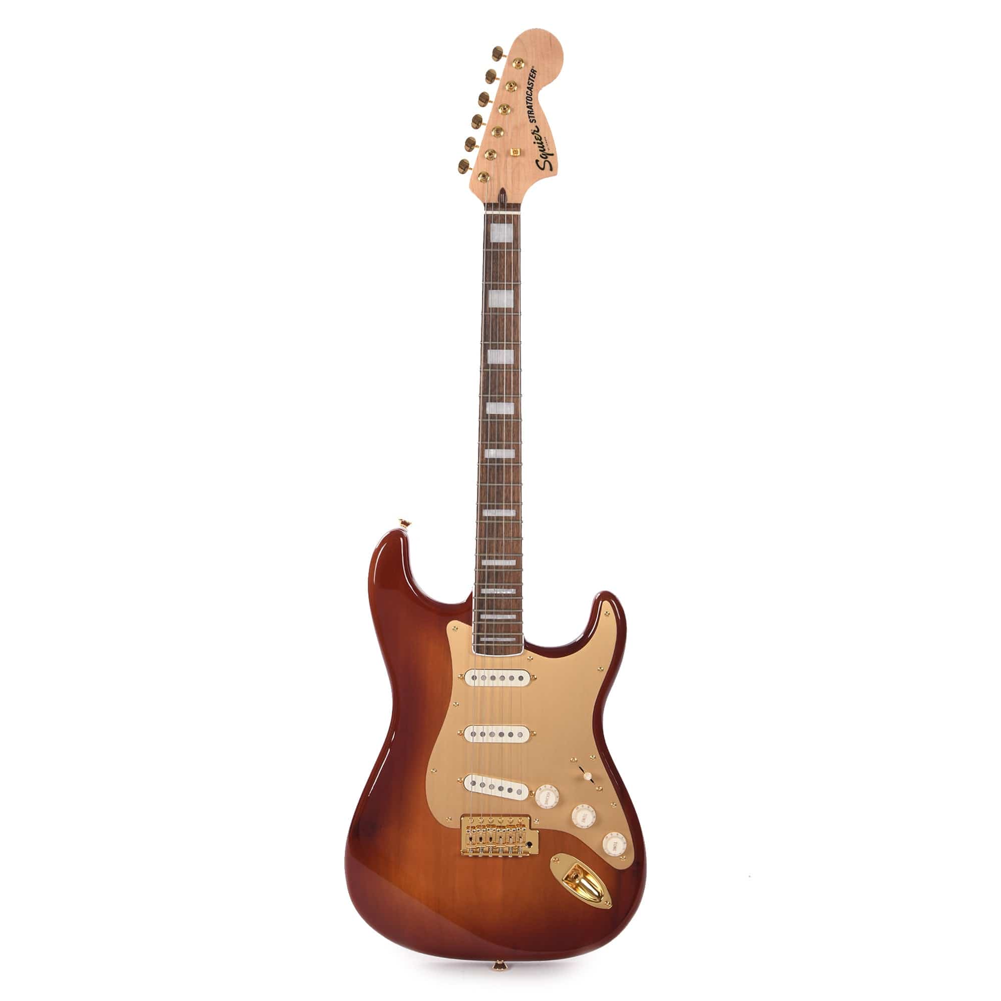 Squier 40th Anniversary Gold Edition Stratocaster Sienna Sunburst w/Gold Anodized Pickguard Electric Guitars / Solid Body