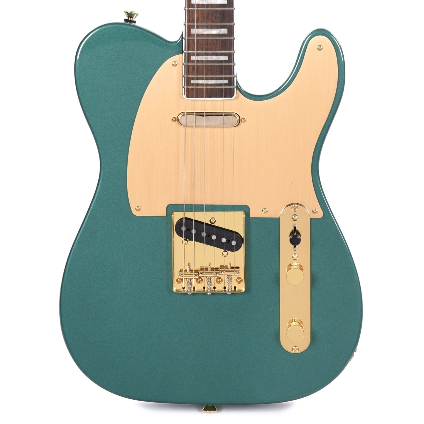 Squier 40th Anniversary Gold Edition Telecaster Sherwood Green w/Gold Anodized Pickguard Electric Guitars / Solid Body
