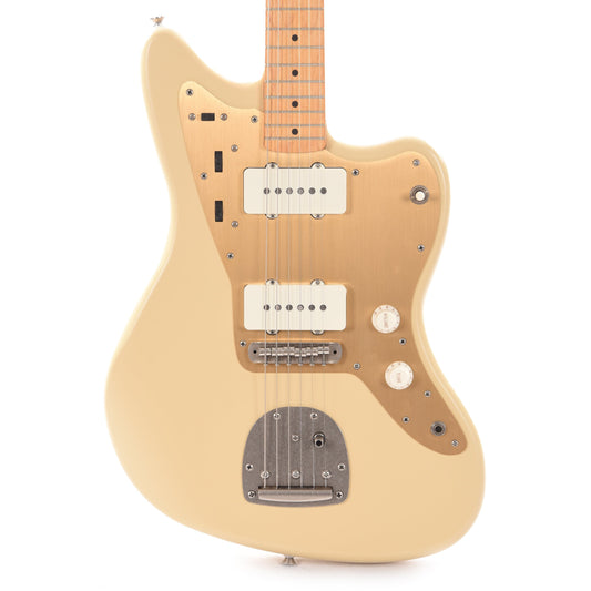 Squier 40th Anniversary Vintage Edition Jazzmaster Satin Desert Sand w/Gold Anodized Pickguard Electric Guitars / Solid Body