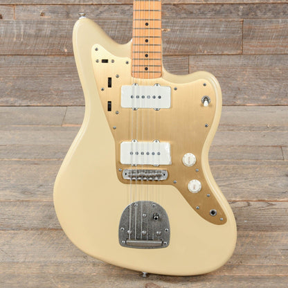 Squier 40th Anniversary Vintage Edition Jazzmaster Satin Desert Sand w/Gold Anodized Pickguard Electric Guitars / Solid Body