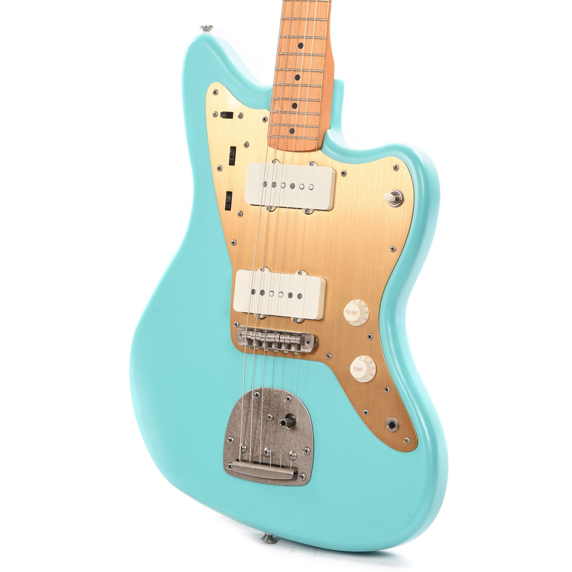 Squier 40th Anniversary Vintage Edition Jazzmaster Satin Sea Foam Green w/Gold Anodized Pickguard Electric Guitars / Solid Body