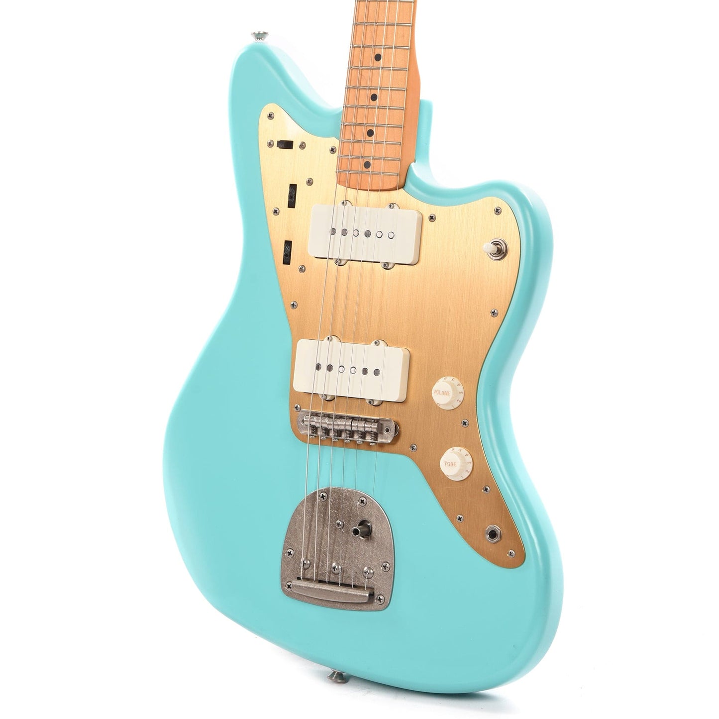 Squier 40th Anniversary Vintage Edition Jazzmaster Satin Sea Foam Green w/Gold Anodized Pickguard Electric Guitars / Solid Body