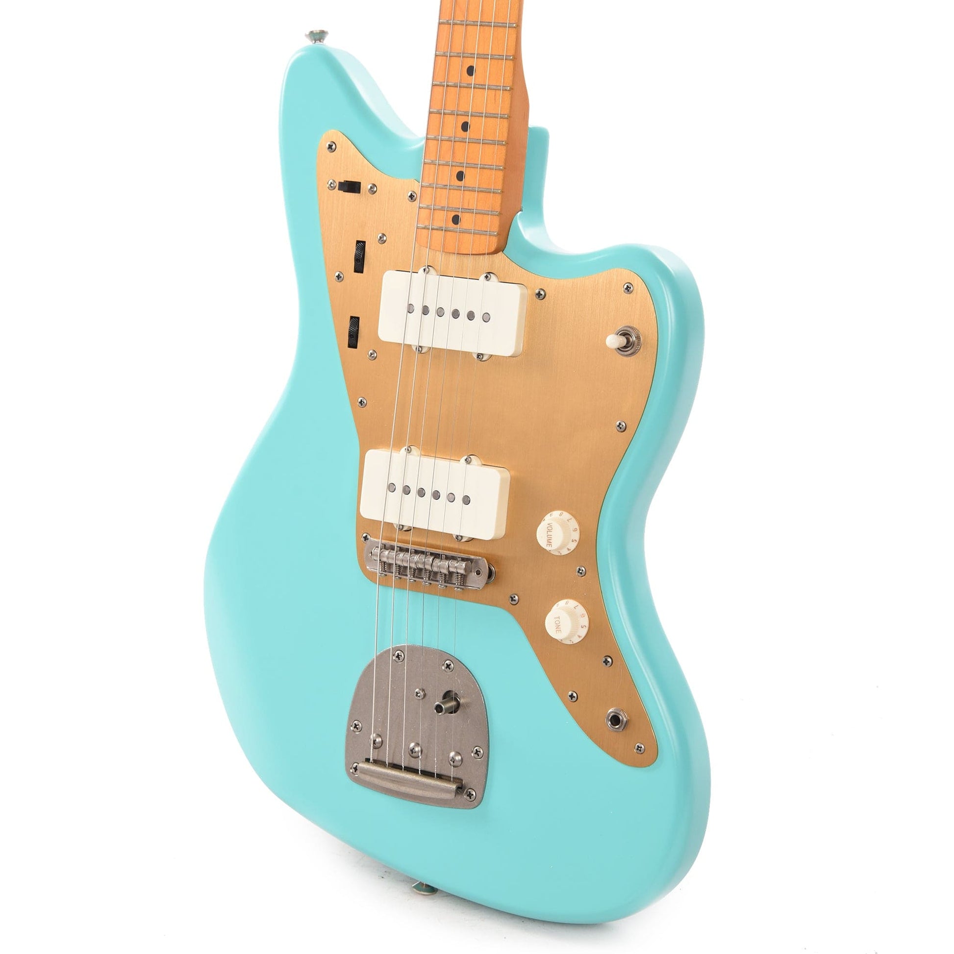 Squier 40th Anniversary Vintage Edition Jazzmaster Satin Sea Foam Green w/Gold Anodized Pickguard Electric Guitars / Solid Body