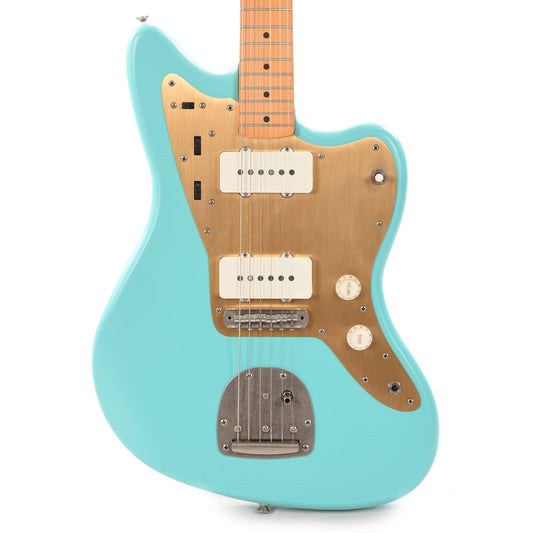 Squier 40th Anniversary Vintage Edition Jazzmaster Satin Sea Foam Green w/Gold Anodized Pickguard Electric Guitars / Solid Body