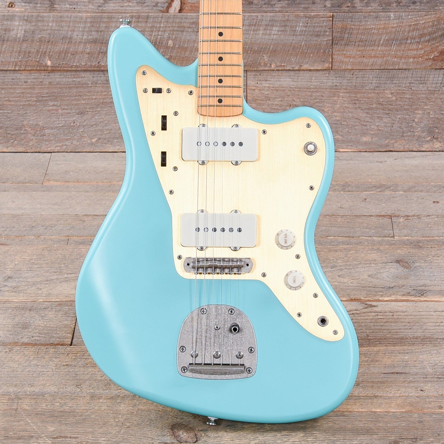 Squier 40th Anniversary Vintage Edition Jazzmaster Satin Sea Foam Green w/Gold Anodized Pickguard Electric Guitars / Solid Body