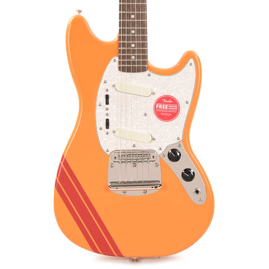 Squier Classic Vibe '60s Competition Mustang Capri Orange w/Dakota Red Stripe Electric Guitars / Solid Body