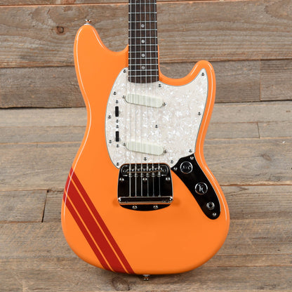 Squier Classic Vibe '60s Competition Mustang Capri Orange w/Dakota Red Stripe Electric Guitars / Solid Body